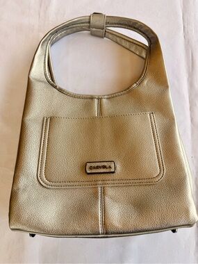 Carvela Mini Milano Metallic Silver Shoulder Bag